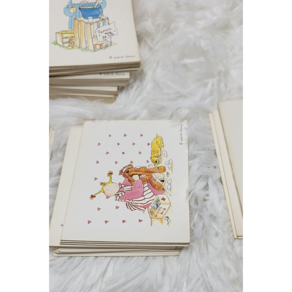 Vintage 1989 Judith Nemo Mama's Little Dumplings Set of 59 Mini Blank Cards - Picture 3 of 8